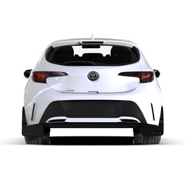 FASTMODZ Rally Armor MF67-UR-BLK/SIL Compatible with FITS 18-22 Toyota Corolla Hatchback Black UR Mud Flap Silver Logo