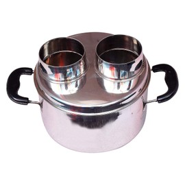 Export Store Puttu Maker/puttu kudam/puttu Steamer Big 2 Plus 1 Stainless Steel Free Extra Big White