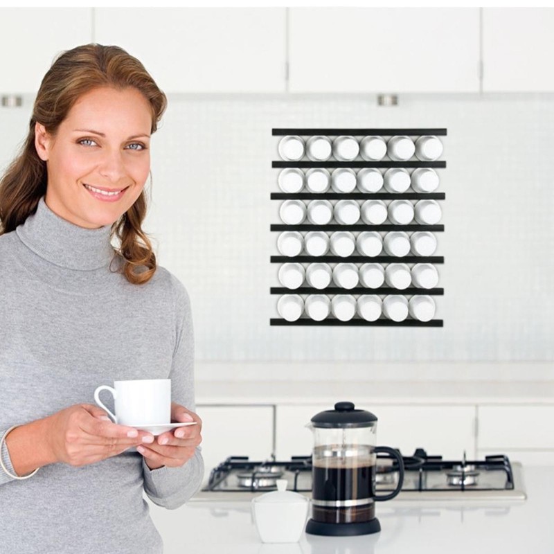 Wall Coffee Capsule Holder Coffee Storage Display Rack PVC Space