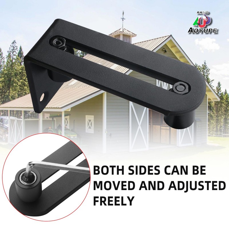 Akso Aoyupe Barn Sliding Door Floor Fixed Rails, Adjustable Stay