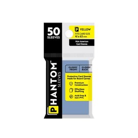 5 Packs Phantom Sleeves: Yellow Size (41mm x 63mm) - Gloss Gloss (50) (Compatible with: Mini American) Value Bundle!