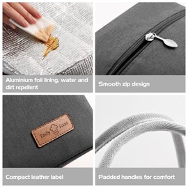 Ruucy Small Cool Bag, 8.2 L, Portable Lunch Bag, Insulated, Aluminium-Coated Thermal Bag, Waterproof Lunch Bag, Men and Women, Picnic Bag for Work, School, Picnic, Travel (Black)