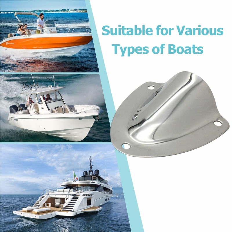 TuoP Boat Wire Cable Hole Ventilator Cover - Clam Shell