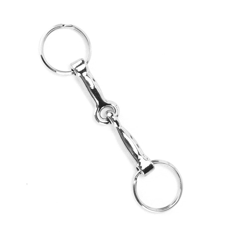 Snaffle Bit Keychain, Horse Bit Key Knot Single Connector Pelham