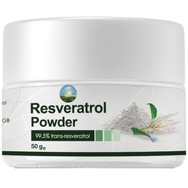 Pure Resveratrol Powders - Trans Resveratrol Antioxidant Supplements, Powder Scoop, Measuring Spoon, Antioxidant Wellness, Natural Supplements - 50g