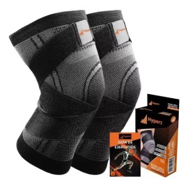 Hyperz - 2 pcs Rodillera Ortopédica de Compresión Rodillera Deportiva Banda Rodilla Meniscos Banda Rotuliana para Hombre Mujer Soporte para Rodilla,  