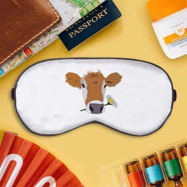 'Cow with Flower' Sleep/Travel Eye Mask (EY00008727)