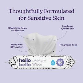 Hello Bello Premium Wipes for Sensitive Skin - Chamomile & Aloe