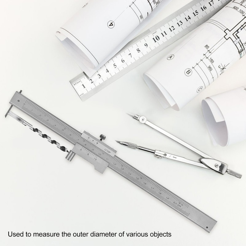 Stainless Steel Vernier Caliper Parallel Scribing Ruler with Carbide Head