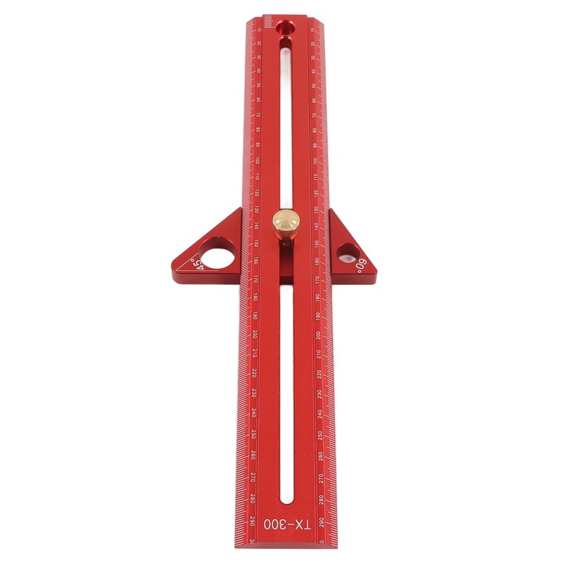 Woodworking T Track Ruler Multifunctional Aluminum Alloy Portable Wood Measuring