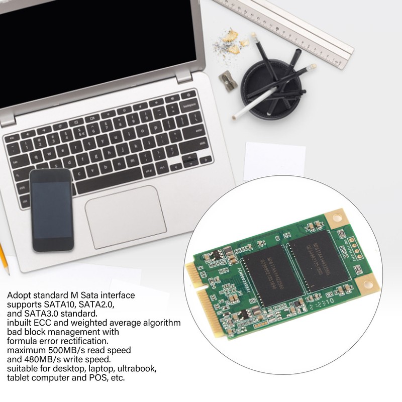 Internal Gaming SSD MSATA 6Gbps 3D TLC NAND ECC 500MB/s