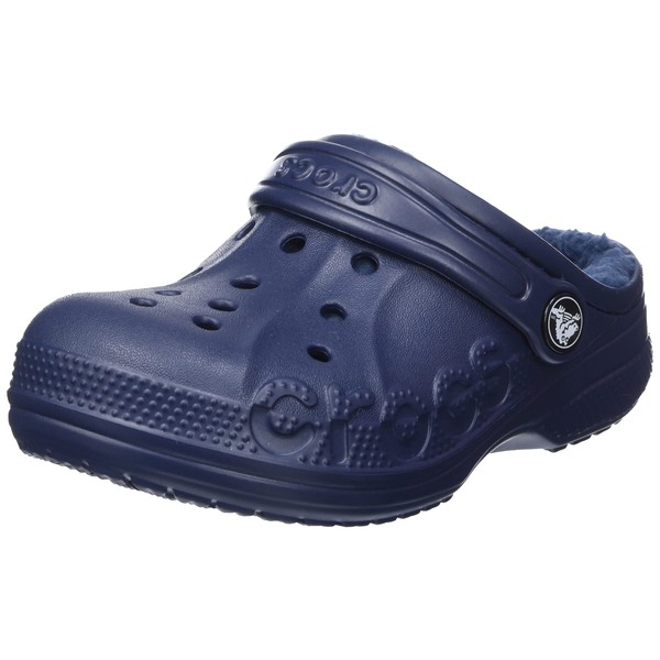 Crocs Baya gefütterter Clog K, Marineblau/Marineblau, Größe 34, Navy, 32/33