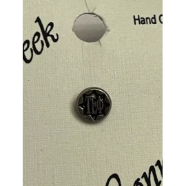 Tau Epsilon Phi Post Pewter Earring Ear Ring, 1/4" Diameter, NOS,  VINTAGE