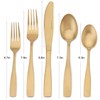 Matte Gold Silverware Set, Satin Finish 40-Piece Stainless Steel Flatware