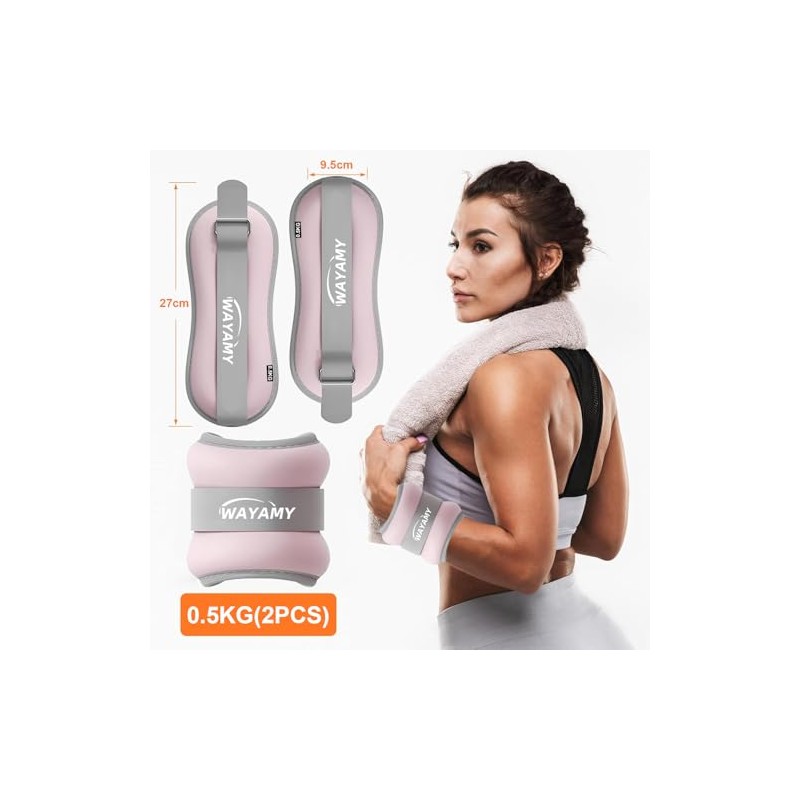 Pesas de Tobillo Ajustables para Fitness, Polainas Para Tobillos y