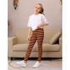 HDE Girl's Leggings Holiday Stretchy Full Ankle Length Striped Tights