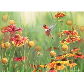 Cobble Hill 500 Piece Puzzle - Rufous Hummingbird - Sample Poster Included