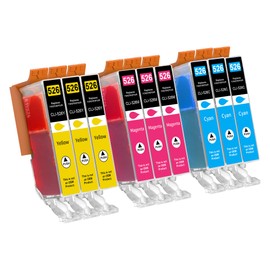 Jhaan CLI-526 526 Printer Cartridges Compatible with Canon 526XL Compatible with PIXMA MG5200 MG5350 MG6120 MG5100 MG5120 MG5220 MG5250 MG6150 MX715 MX882 MX885 MX895 IP66 500 IP506550 Printer