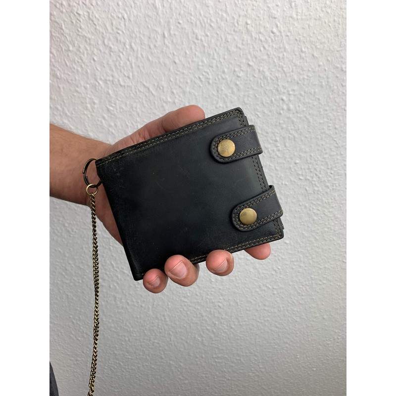 Mens Wallet MC LEAN with chain Biker wallet motorcyclist wallet,