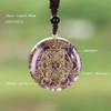 Orgone Emf Protection Metatron Cube Reiki Amethyst Necklace,Orgonite Crystal Protection