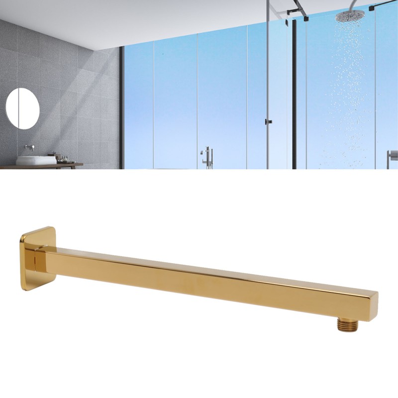Wall Mounted Shower Arm Stainless Steel Quadrate Shower Head Extension