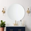 KOHROS Frameless Round Bathroom Mirror for Over Sink 24" x
