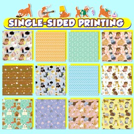 24 Sheets Scrapbooking Supplies,Cute Puppy Patterned Cardstock,Scrapbook Paper Decorative Craft Paper For DIY Art Craft Card Making Scrapbook Photo Album Decor,6"x 6"