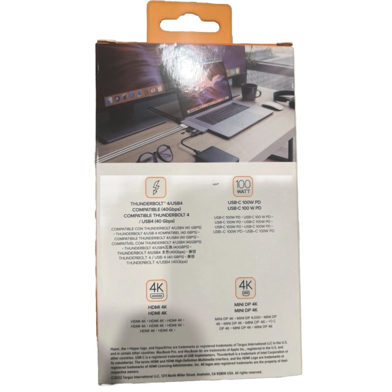 HyperDrive PRO 8-in-2 USB-C Hub Adapter for MacBook Pro Air