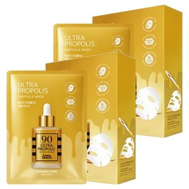 Jaminkyung Ultra Propolis Ampoule Mask 200g, 10 packs, 2 pieces / 자민경 울트라 프로폴리스 앰플 마스크 200g, 10개입, 2개