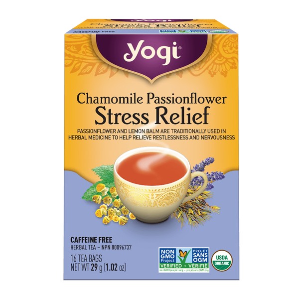 Yogi Tea Chamomile Passionflower Stress Relief 16 Tea Bags