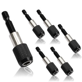 Opfiue 6 Pcs Magnetic Drill Bit Holder,2 Inch Length 1/4 Inch Quick-Release Extension Locking Bit Holder, Tough Socket Driver Adapter for Screws Nuts/DIY Enthusiasts