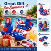 2-Pack Patriotic Duck Pool Floats for Summer Fun – Red