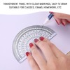 15-Piece Semicircular Protractor, Plastic Transparent Protractor, Student Painting Tools, 180-Degree