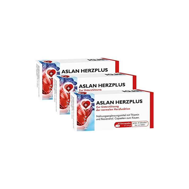 Aslan Herzplus (3 x 30 Chewing Capsules) - Dietary Supplement