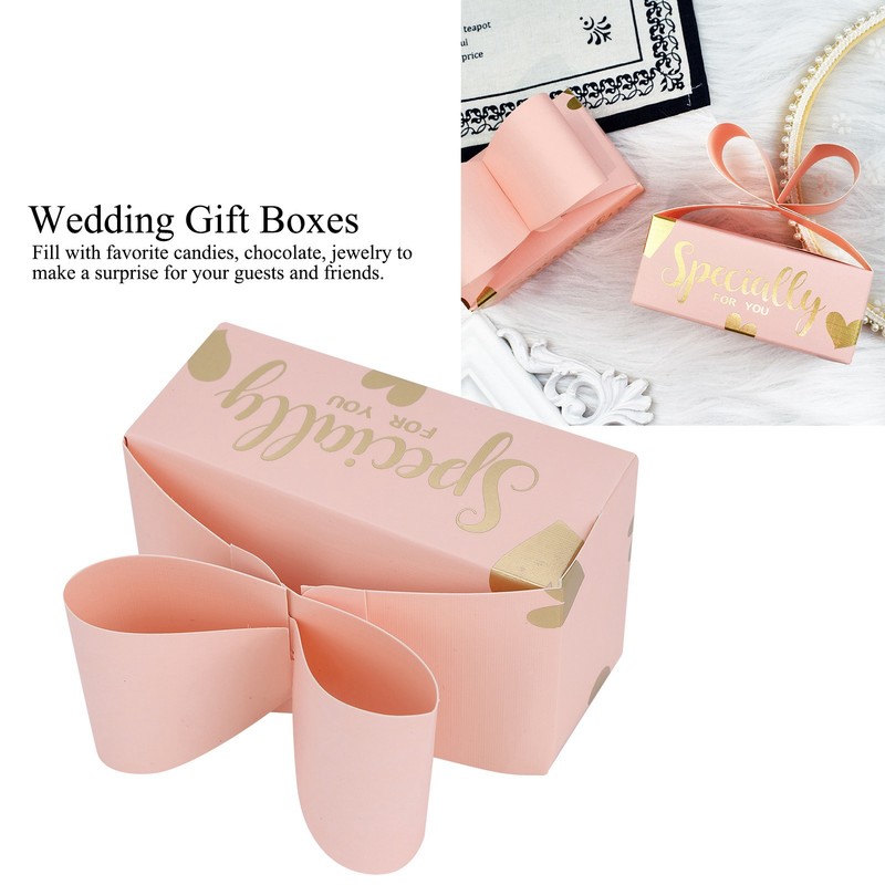 30PCS Bowknot Candy Boxes Gift Treat Boxes for Cookies Party
