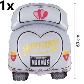 DIWULI Wedding Balloons Set of 5 - Car & Heart Balloons