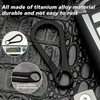 KCFEV Black Titanium Carabiner, Minimalist Keyring Key Clip EDC Quick