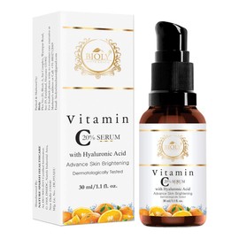 Bioly White Charm 20% Vitamin C Serum with Hyaluronic Acid For Advance Skin Brightening, Anti Ageing, Anti Dark Circle, Fine Lines & Repair Sun Damage Skin, Total Face Serum-30 ML