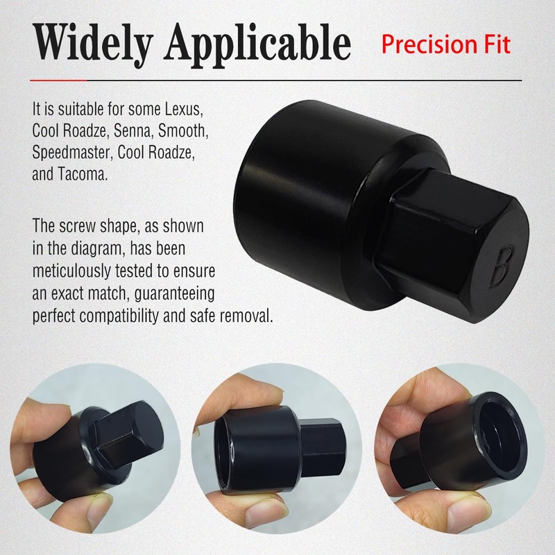 JEUCLEL B-Wheel Locking Nut Key Compatible with Toyota Models, Lexus,