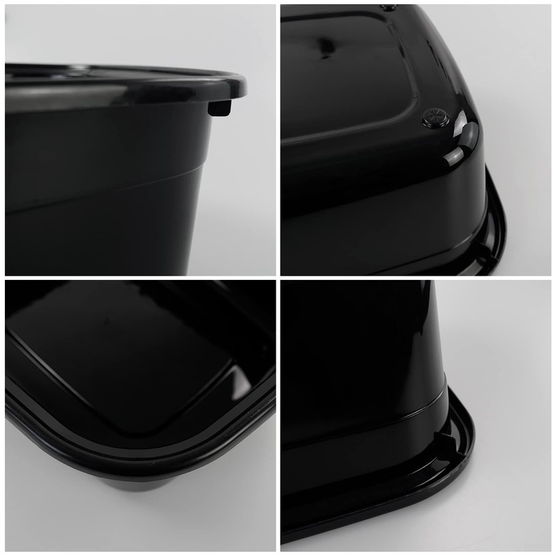 Morcte 12 Quart Rectangle Plastic Wash Pan / Dishpan Basin,