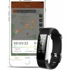 GMOT LETSCOM ID115PLUSHR BLKSmart Watch Wrstbnd Fitness Trckr Blood Prssur
