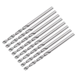sourcing map Solid Carbide Drill Bits, 2mm C2/K20 Tungsten Carbide Jobber Drill Bits Straight Shank Drilling Tool for Stainless Steel Aluminum Iron Metal Plastic 8pcs