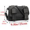 RainboSee Women Punk Skull Shoulder Top-Handle Bag Rivet Purse Handbag