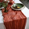 3 Pack Terracotta Cheesecloth Table Runner, 10FT Rusty Red/Burnt Orange