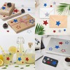 KESOTE Patriotic Star Stickers, 9 Sheets Glitter Red Blue Sliver