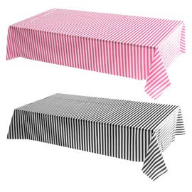 WUFGWBD 2 Striped Tablecloths, Table Decoration Tablecloths, Wedding Decoration Tablecloths, Party Decorations, Foldable Tablecloths