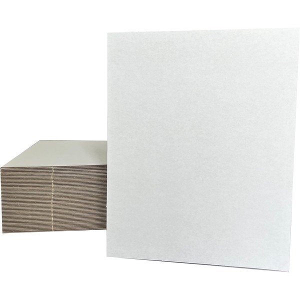 36 Packs 12x12 Inch Corrugated Cardboard Sheets, Premium White Corrugated