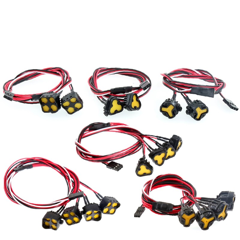 Chanjorlin RC Simulation LED Headlight Spotlight 3-Channel Remote Controlled Searchlight