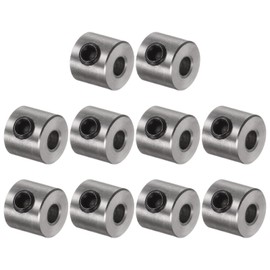 uxcell 10pcs Set Screw Collars 3mm Bore Stainless Steel Shaft Collars, 8mm OD, 7mm Width, Landing Gear Stopper Wheel Collar