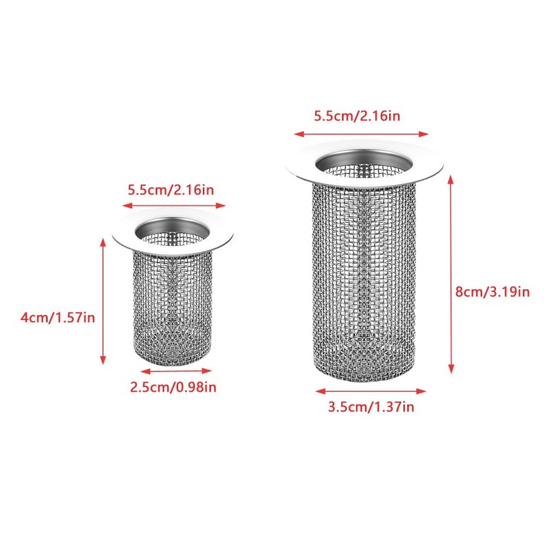 UtySty 2 Pack Hair Catcher Sink Drain Filter Stainless Steel